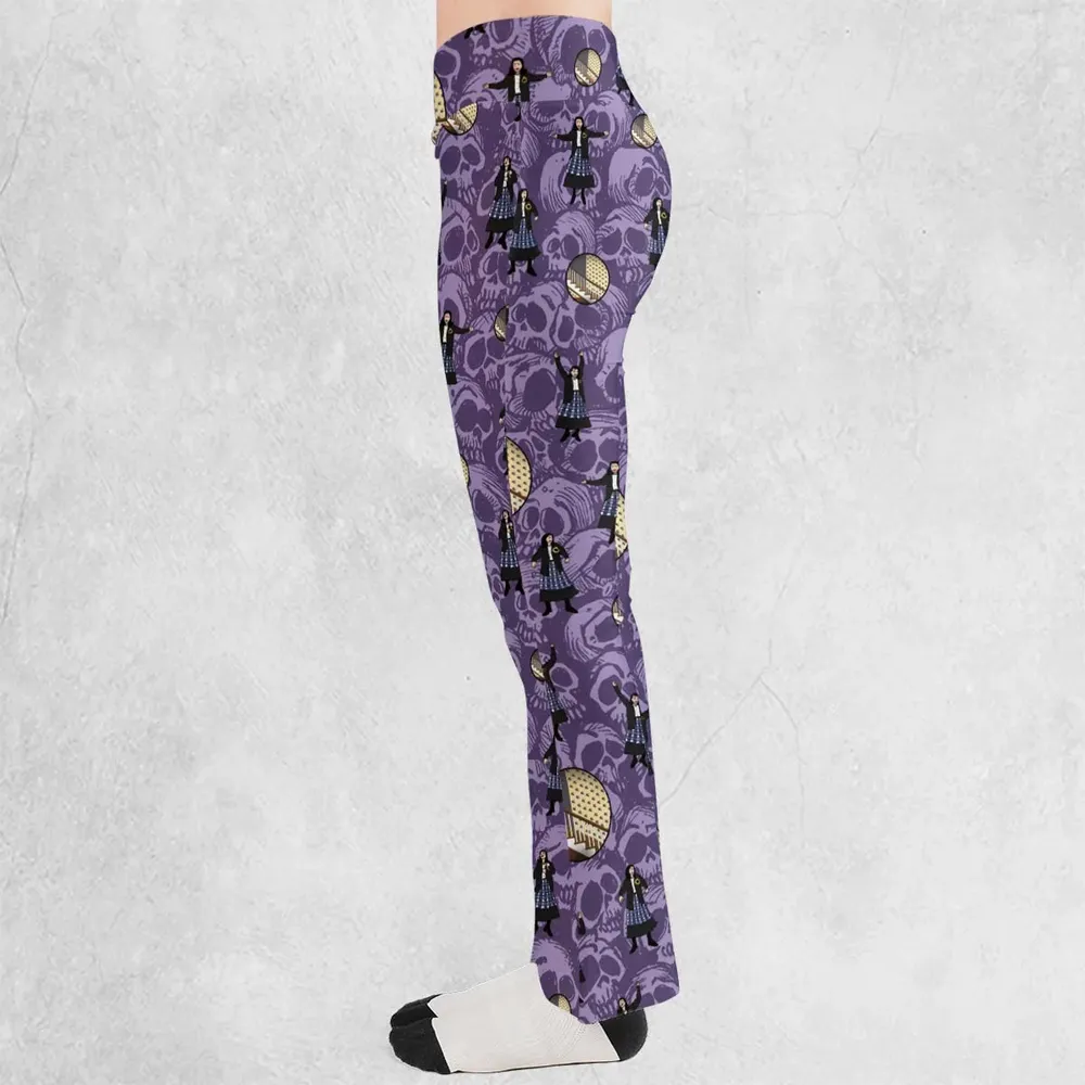 Lydia Deetz Dances To Jump In The Line Beetlejuice Flare Leggings - 3