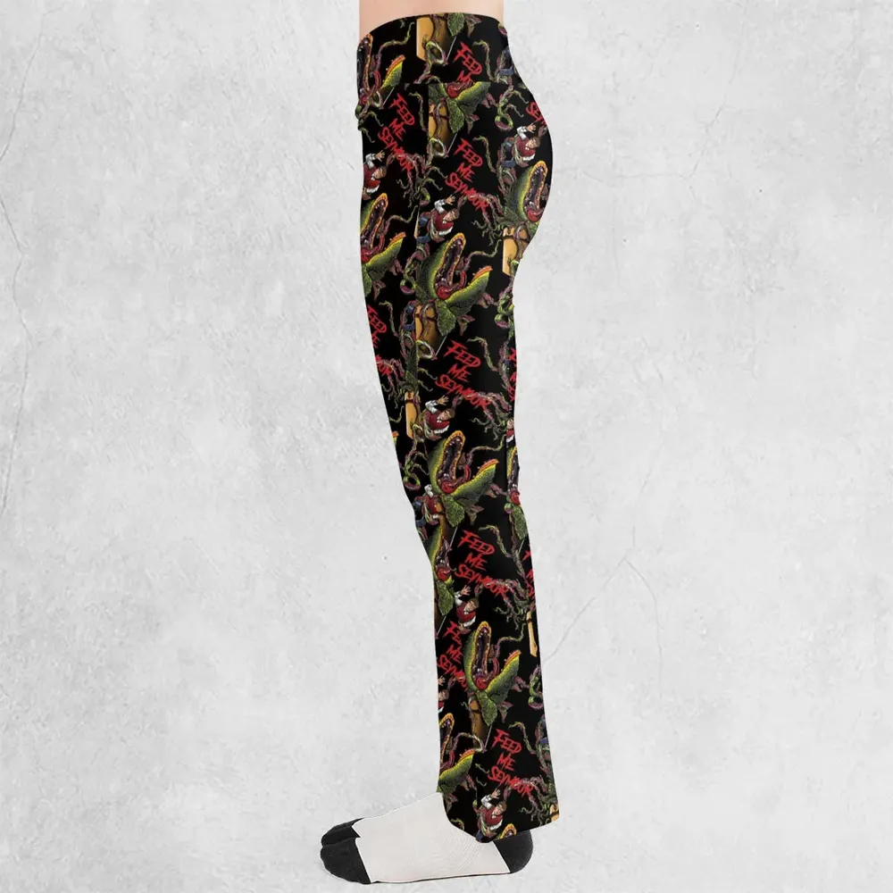 Feed Me Seymour Horror Little Shop Flare Leggings - 3