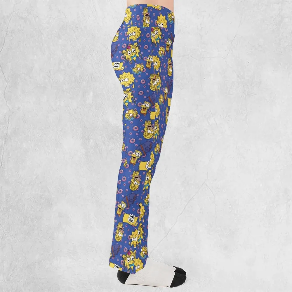 Trippy Simpsons Melting Flare Leggings - 2