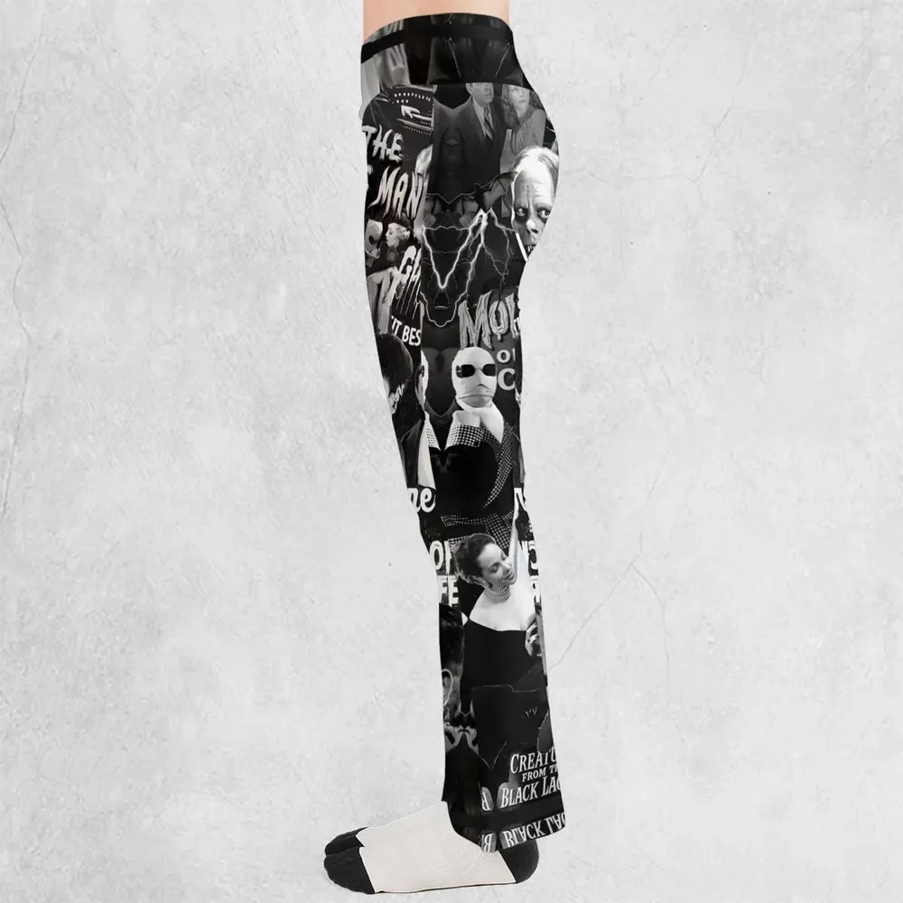 Universal Monsters Pattern Flare Leggings - 3