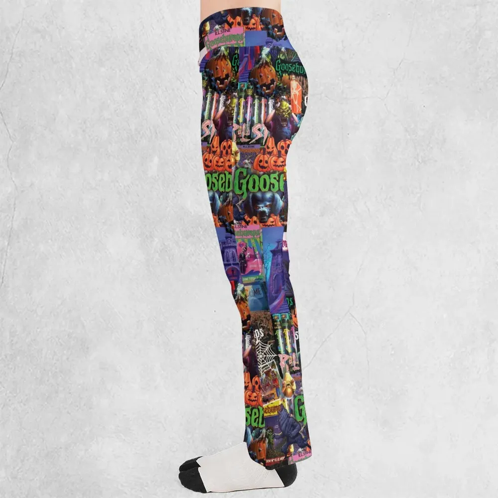 Goosebumps Pattern Flare Leggings - 3