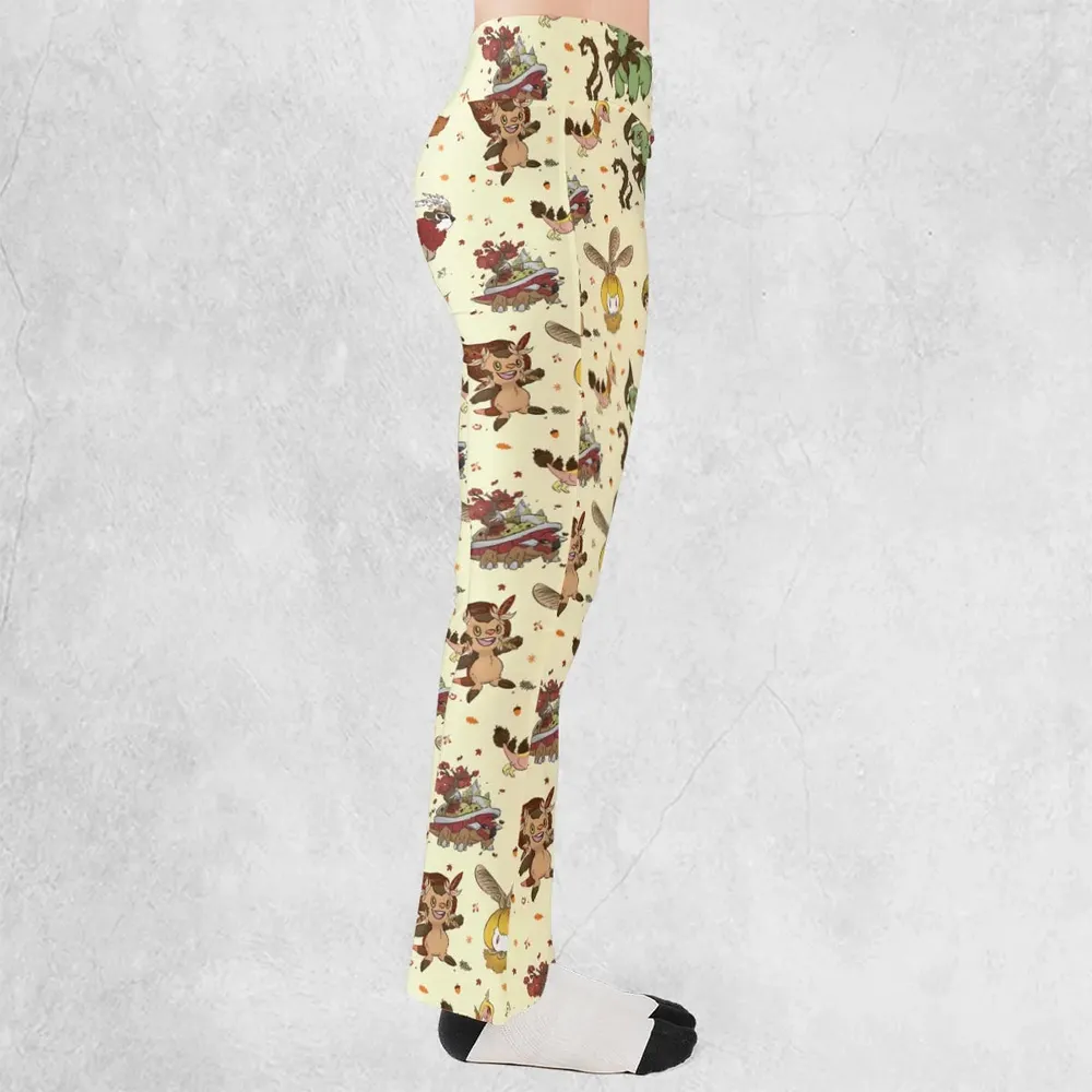 Autumn Vibes Pokemon Pattern Flare Leggings - 2