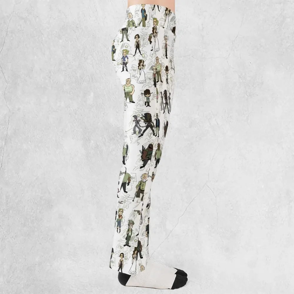 The Walking Dead Characters as Cartoons Flare Leggings - 2