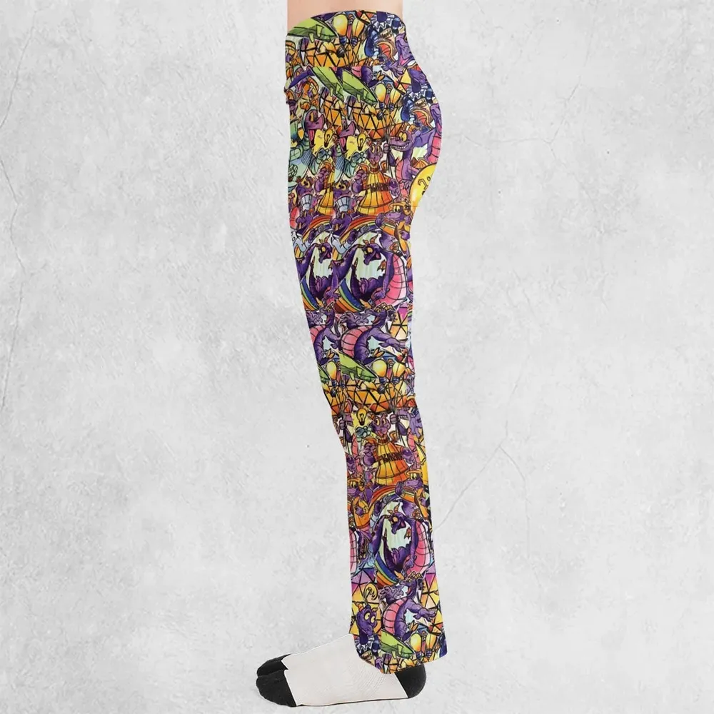 The Cute Dragon Figment Flare Leggings - 3