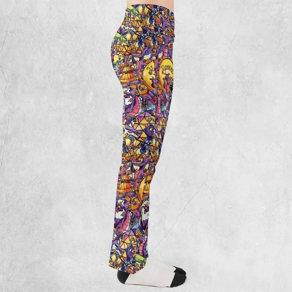 The Cute Dragon Figment Flare Leggings - 2