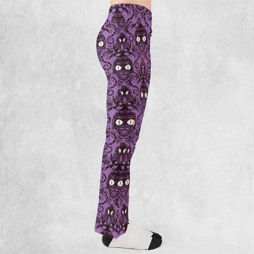 Beetlejuice Haunted Mansion Themed Flare Leggings - 2
