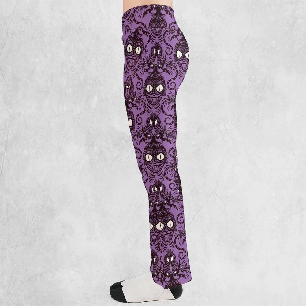 Beetlejuice Haunted Mansion Themed Flare Leggings - 3