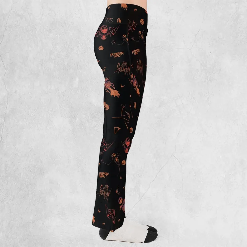 Pumpkin King Jack Skellington Flare Leggings - 2