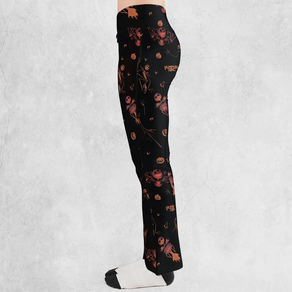 Pumpkin King Jack Skellington Flare Leggings - 3