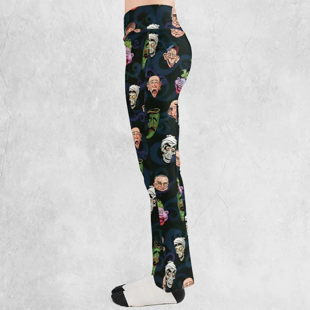 Puppet Comedy Characters Flare Leggings - 3