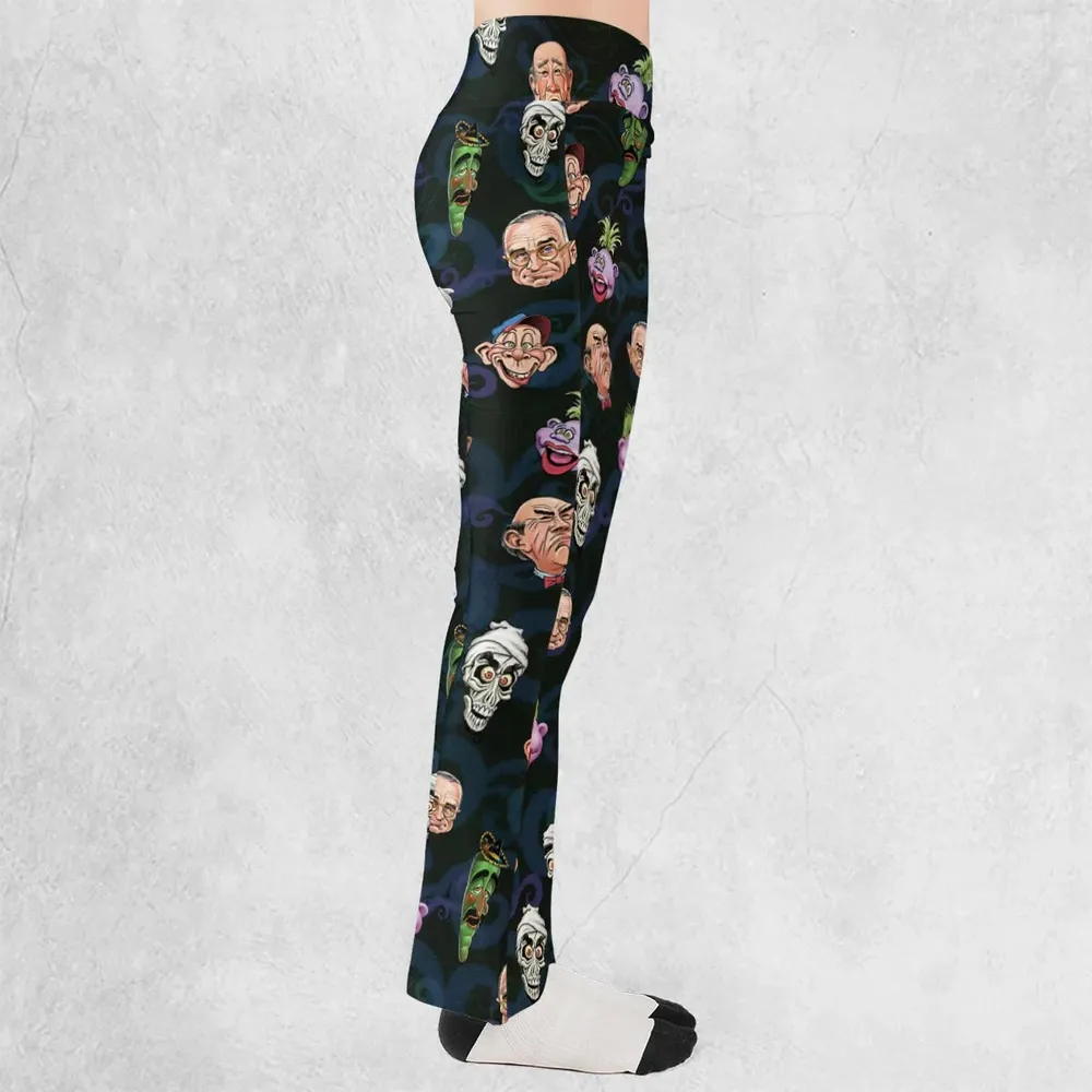 Puppet Comedy Characters Flare Leggings - 2