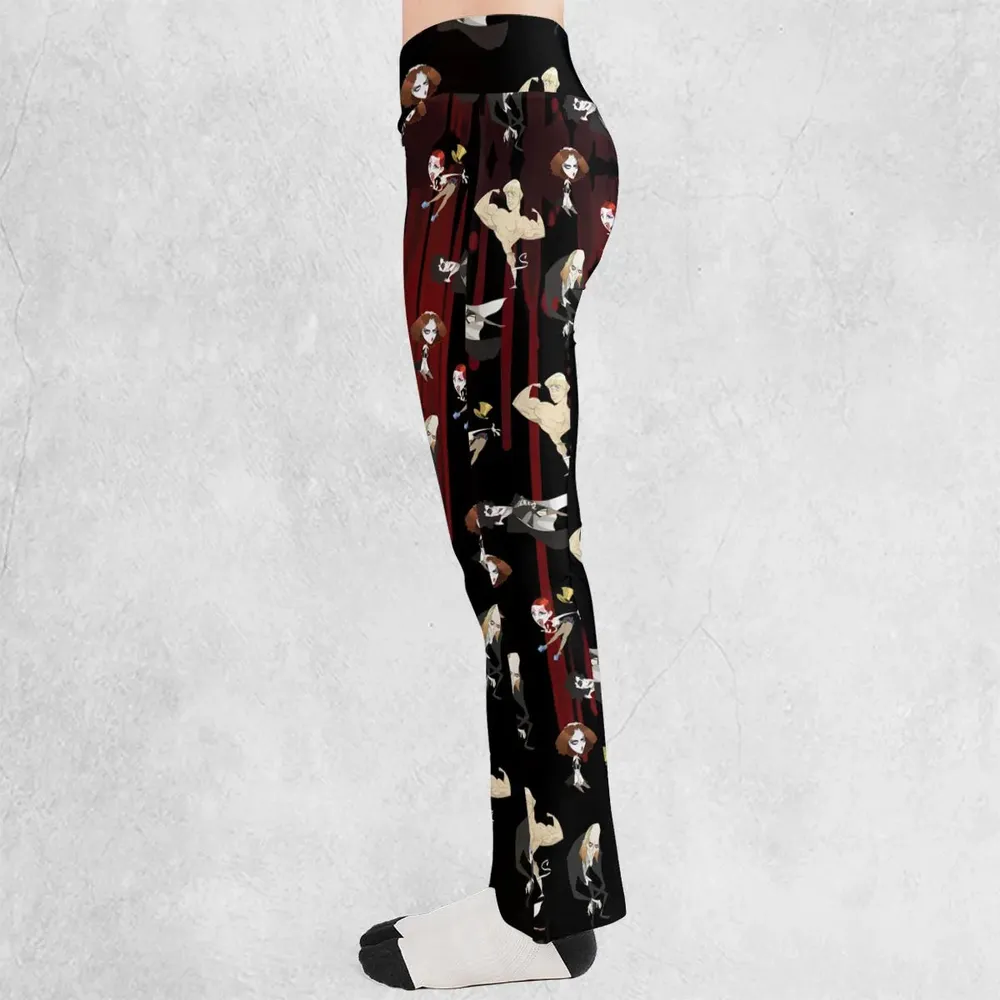 The Rocky Horror Picture Show Characters Flare Leggings - 3