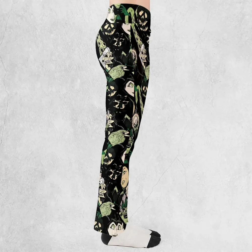 The Villains Pattern Flare Leggings - 2