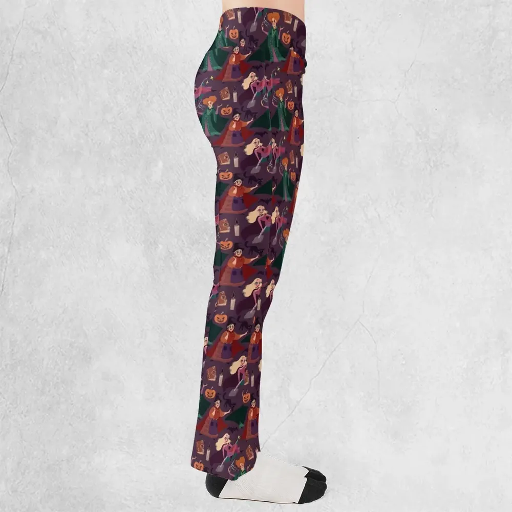 Sanderson Sisters Pattern Flare Leggings - 2