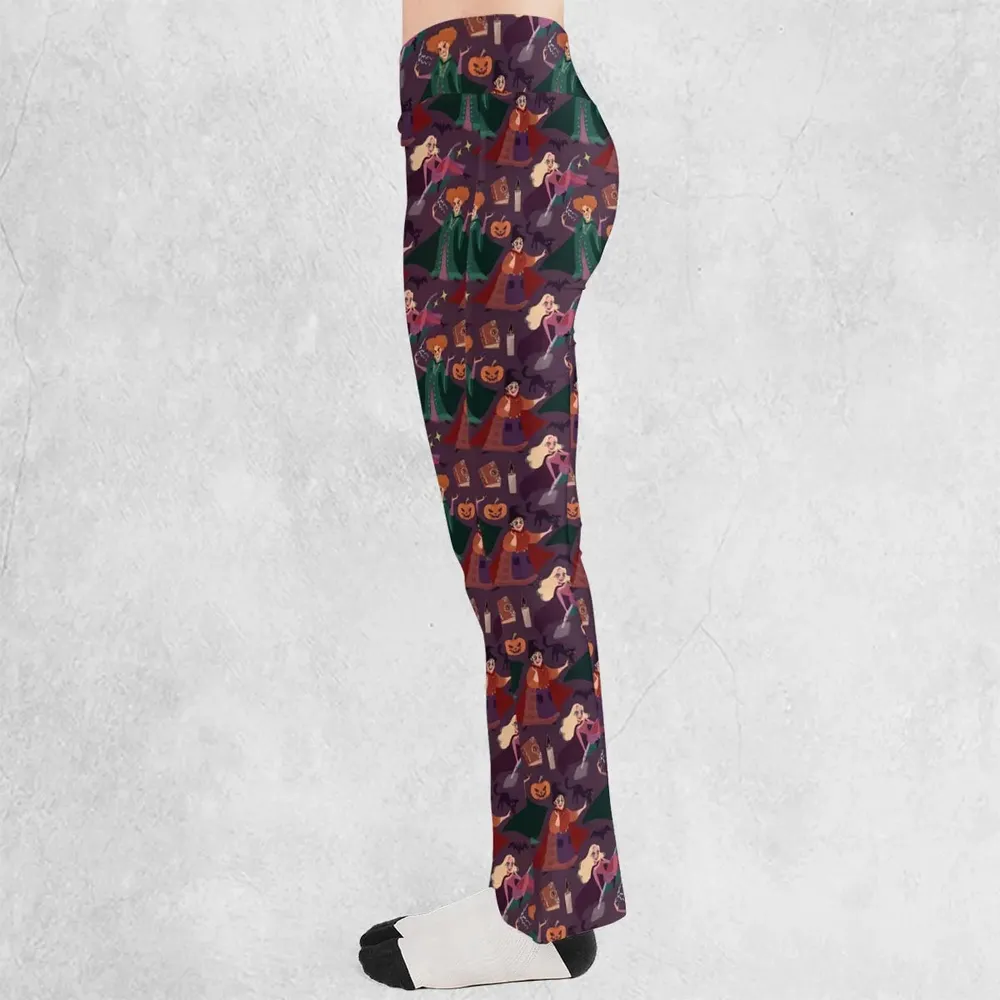 Sanderson Sisters Pattern Flare Leggings - 3