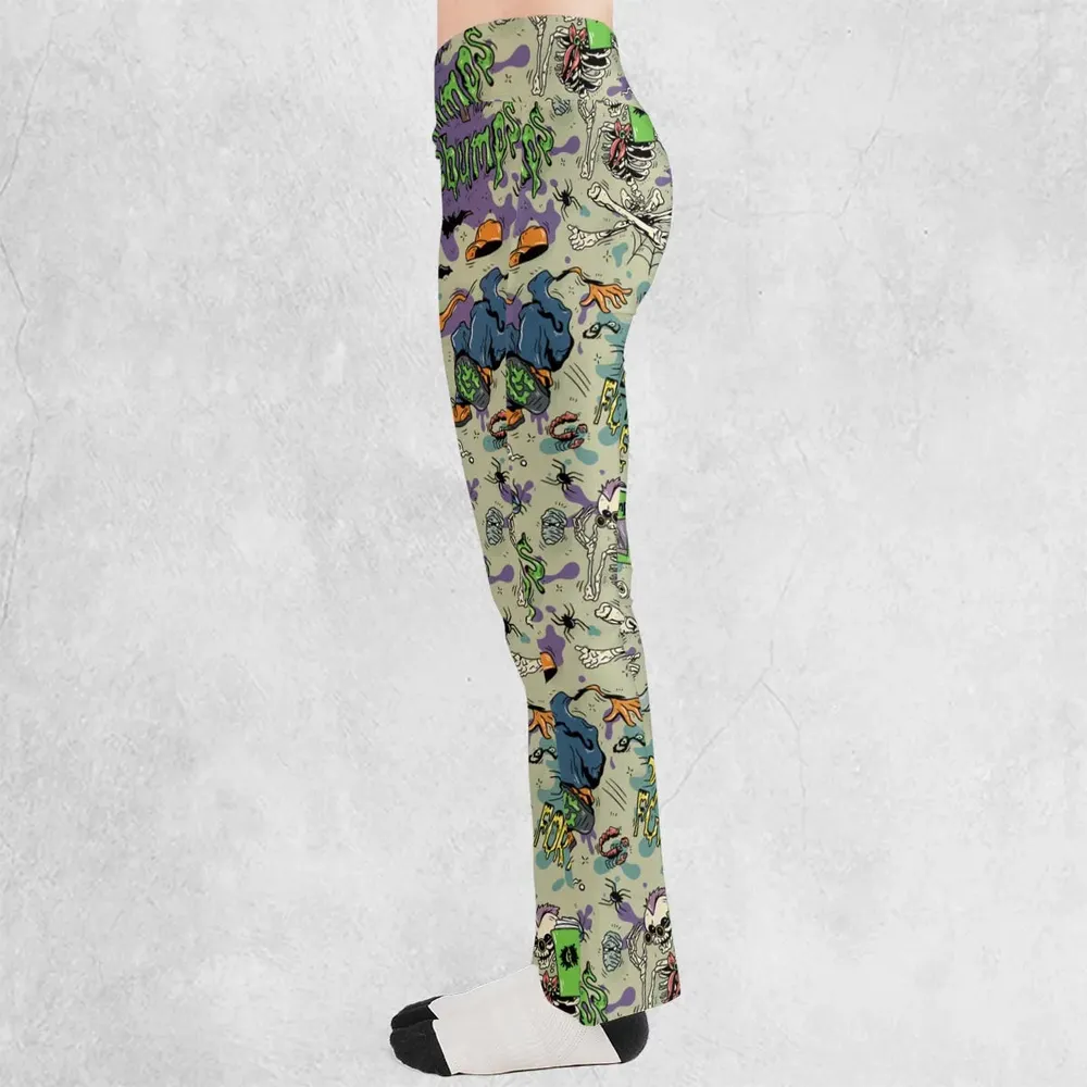 Beware You're In For A Scare Goosebumps Flare Leggings - 3