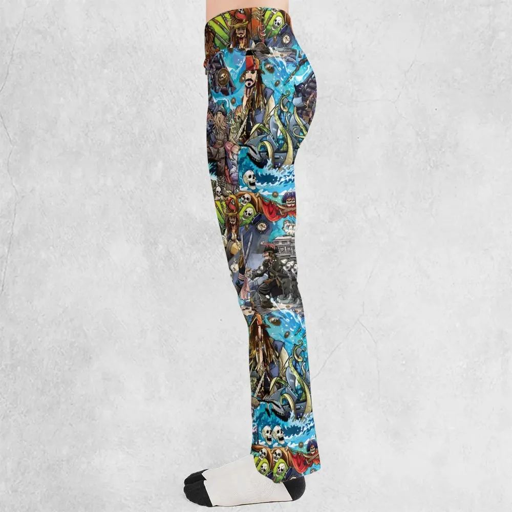 Travel And Fight Pirates of the Caribbean Flare Leggings - 3