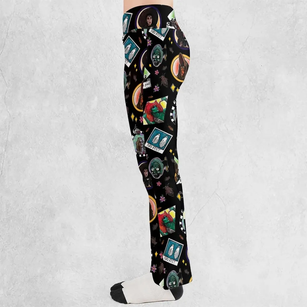 Showtime Beetlejuice Themed Flare Leggings - 3