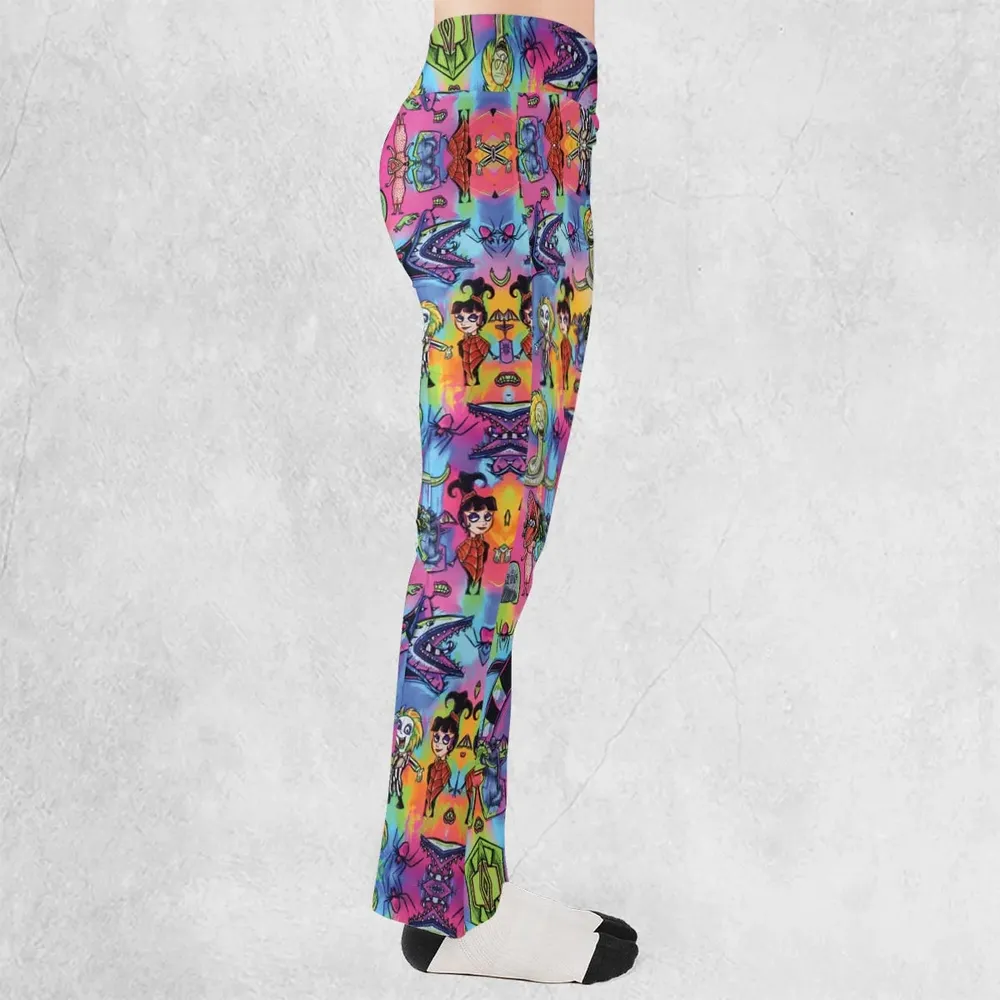 Hauntingly Stylish Beetlejuice Flare Leggings - 2