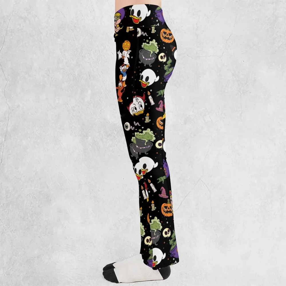 Huey, Dewey and Louie Duck Halloween Flare Leggings - 3