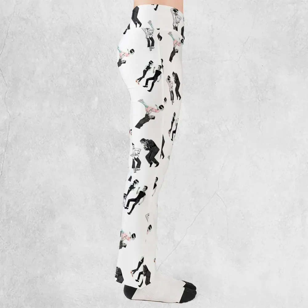 Frankenstein And Bride Movie Dance Scenes Flare Leggings - 2