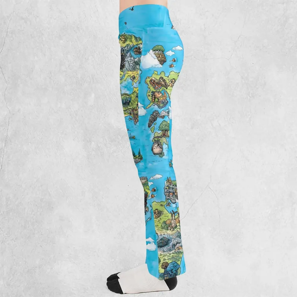 Ghibli Land Flare Leggings - 3