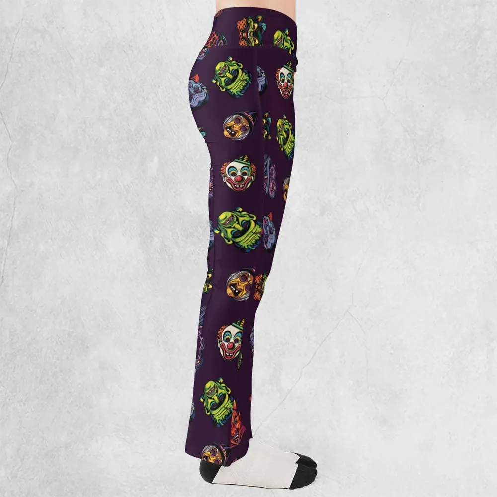 Beast Mode On Monster Masks Flare Leggings - 2