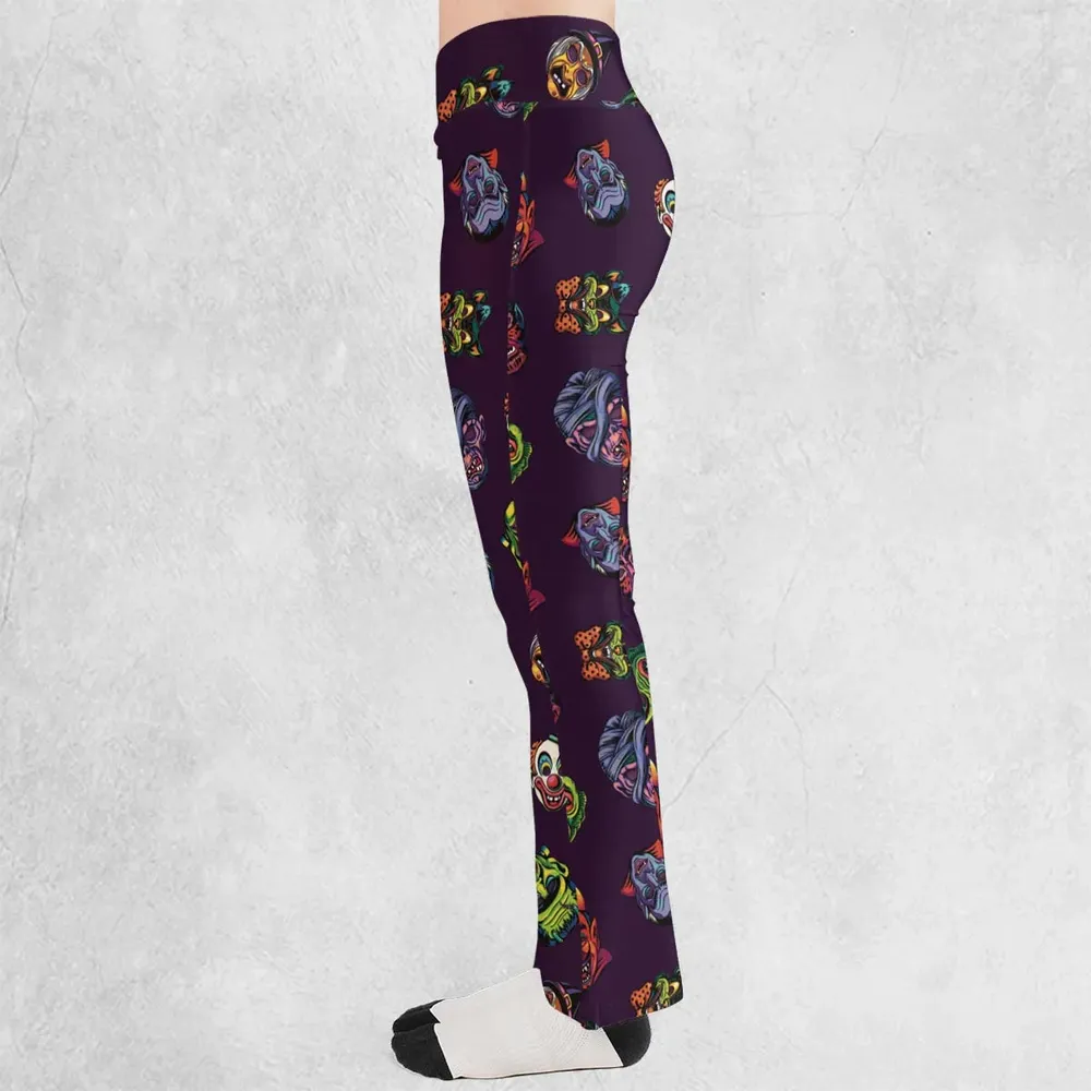 Beast Mode On Monster Masks Flare Leggings - 3