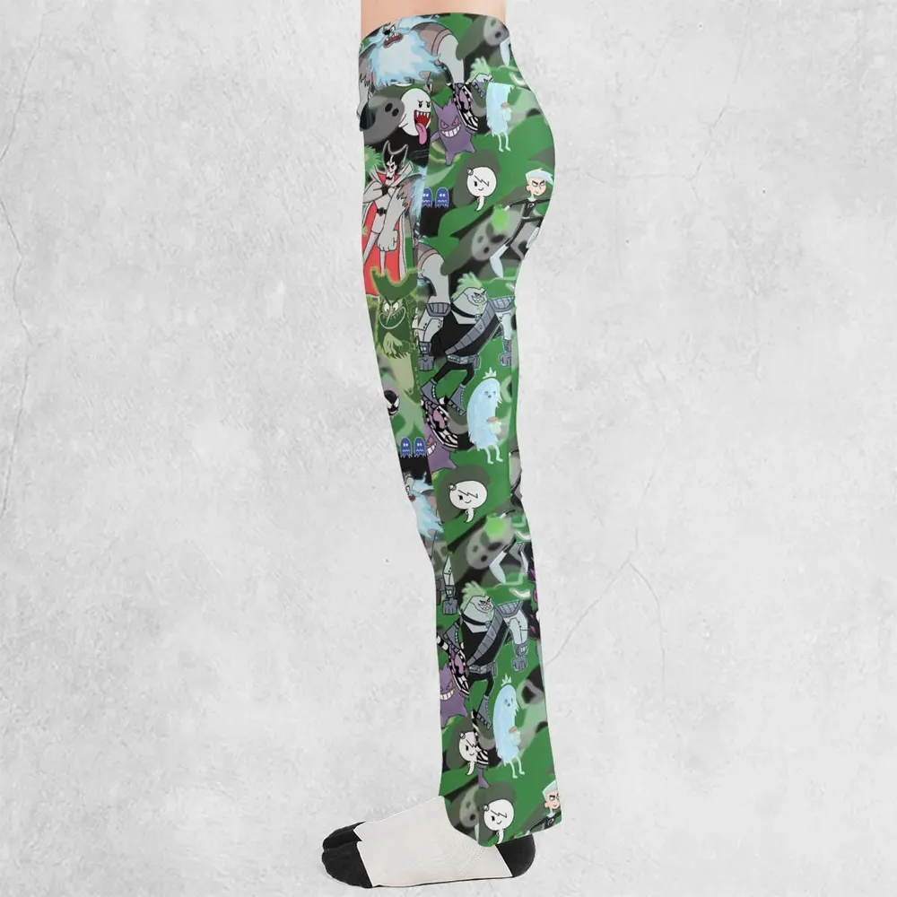Ghost Cartoon Characters Flare Leggings - 3