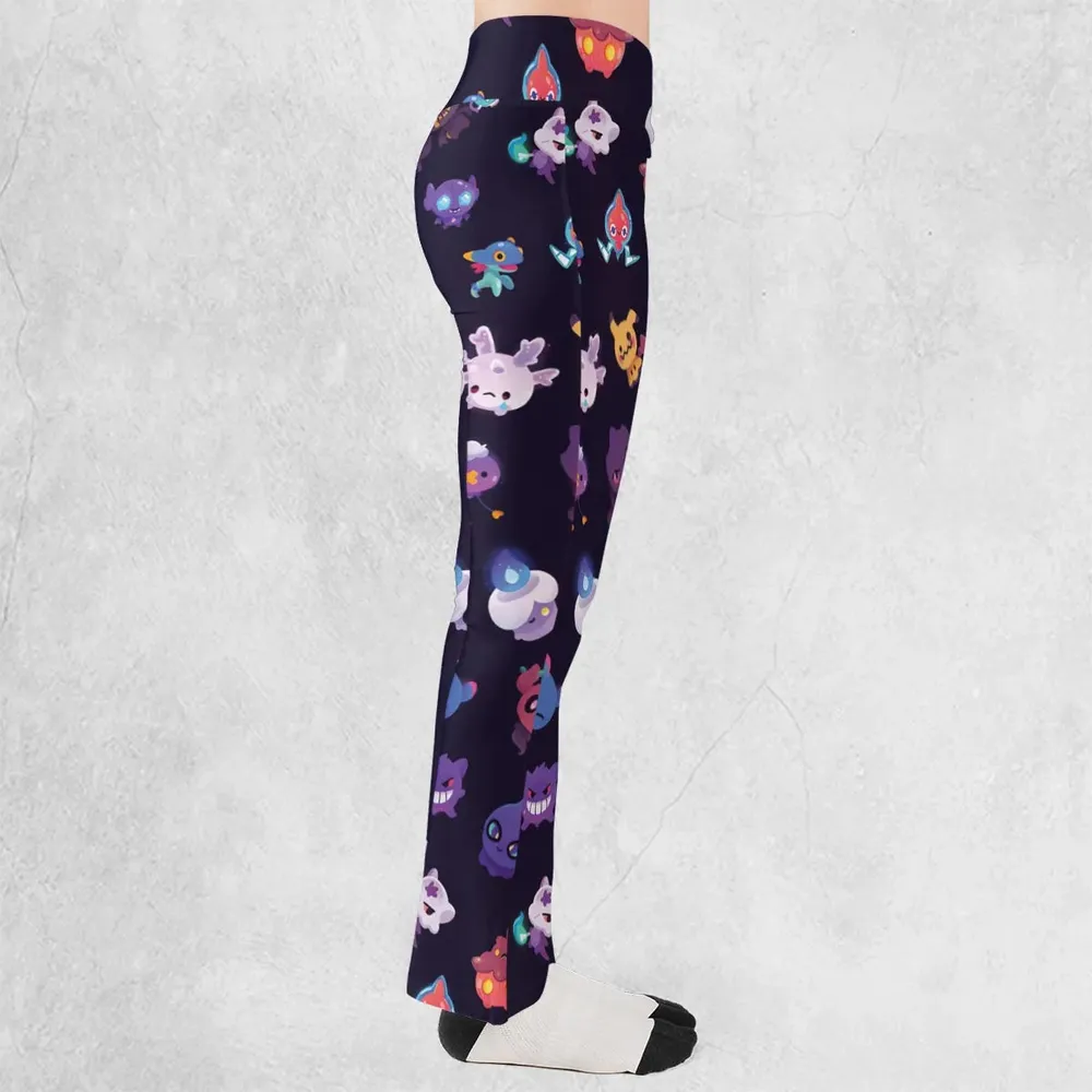 Cute Ghost Type Flare Leggings - 2