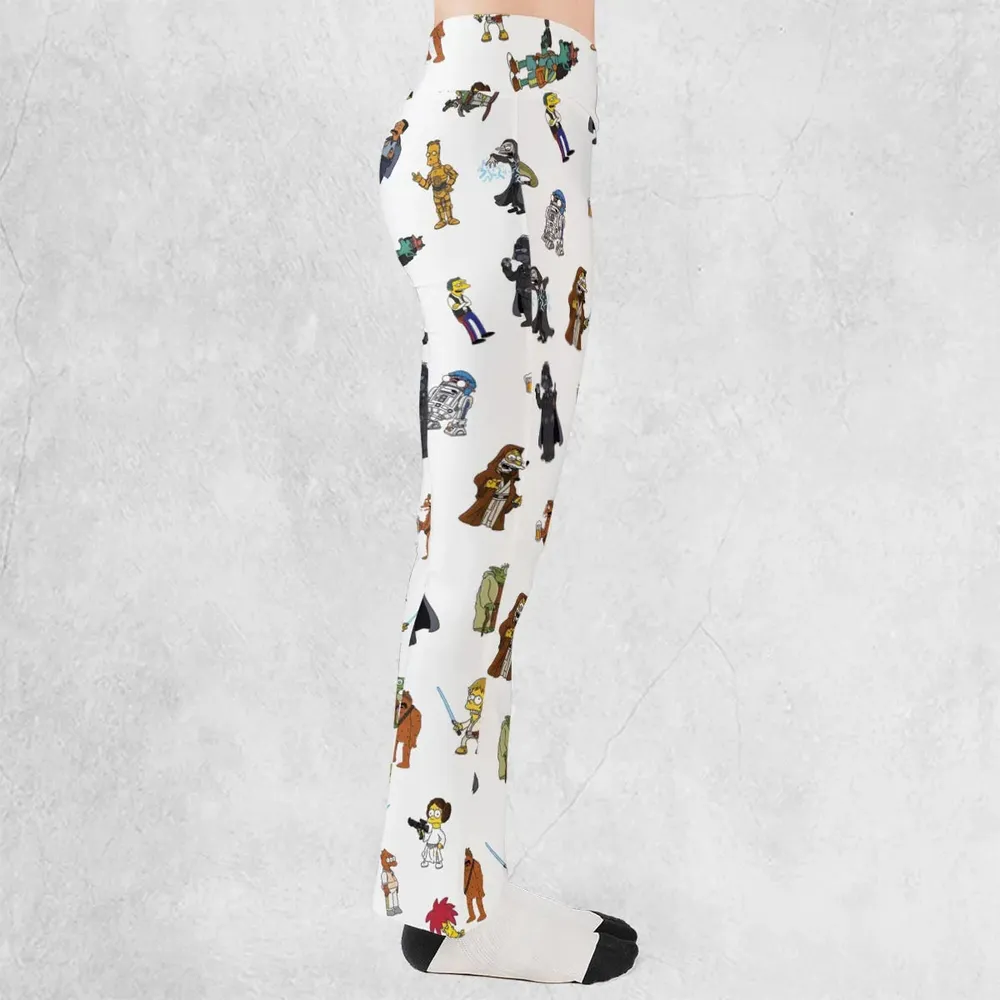 Simpsons Star Wars Mashup Flare Leggings - 2