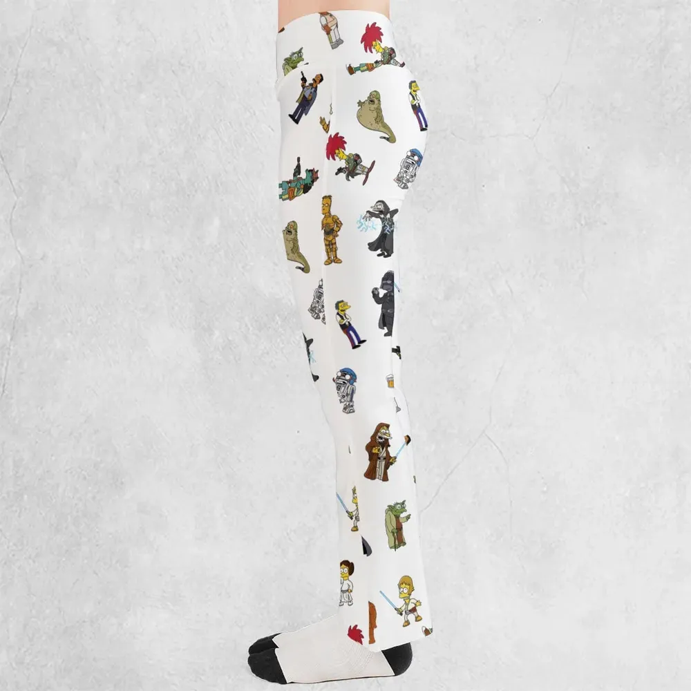 Simpsons Star Wars Mashup Flare Leggings - 3