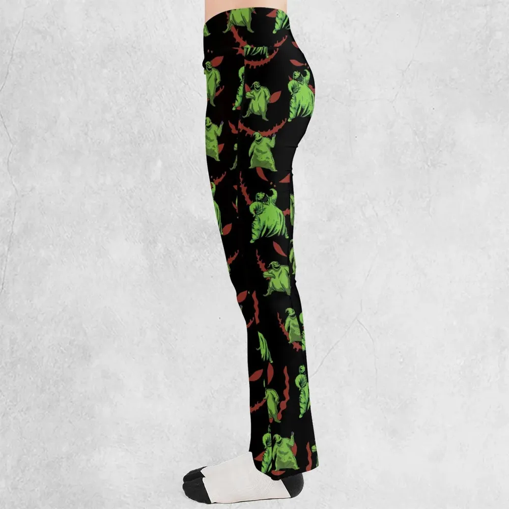 Oogie Boogie Pattern Flare Leggings - 3