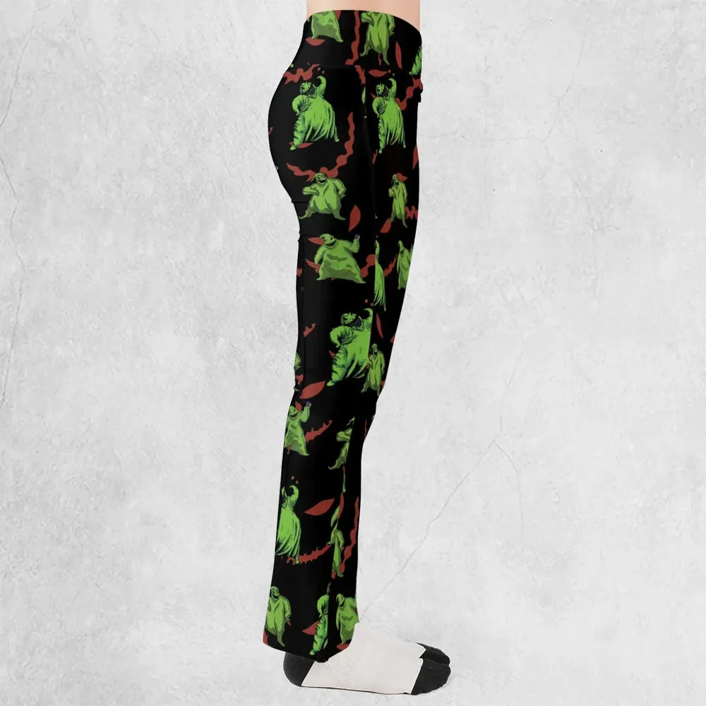 Oogie Boogie Pattern Flare Leggings - 2