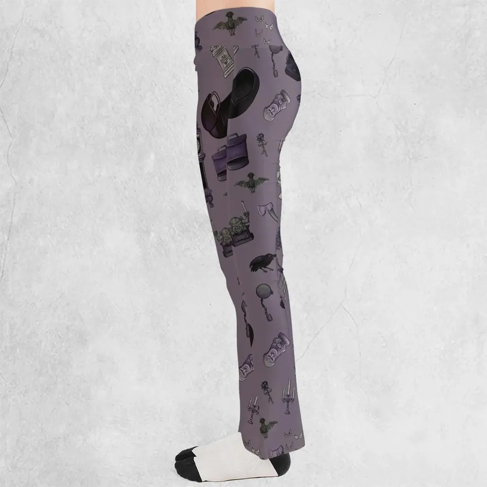 Welcome Foolish Mortals Haunted Mansion Flare Leggings - 3