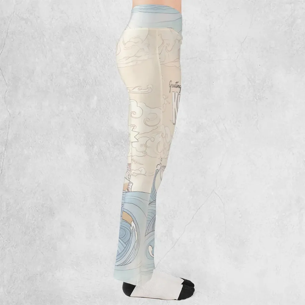 Kyoshi Island Avatar The Last Airbender Flare Leggings - 2