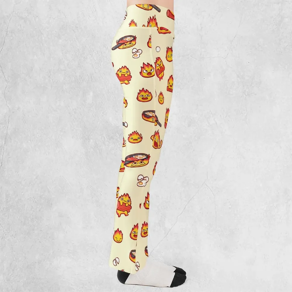 Calcifer Howl’s Moving Castle Flare Leggings - 2