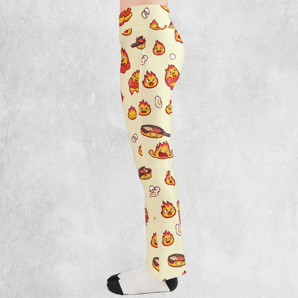 Calcifer Howl’s Moving Castle Flare Leggings - 3