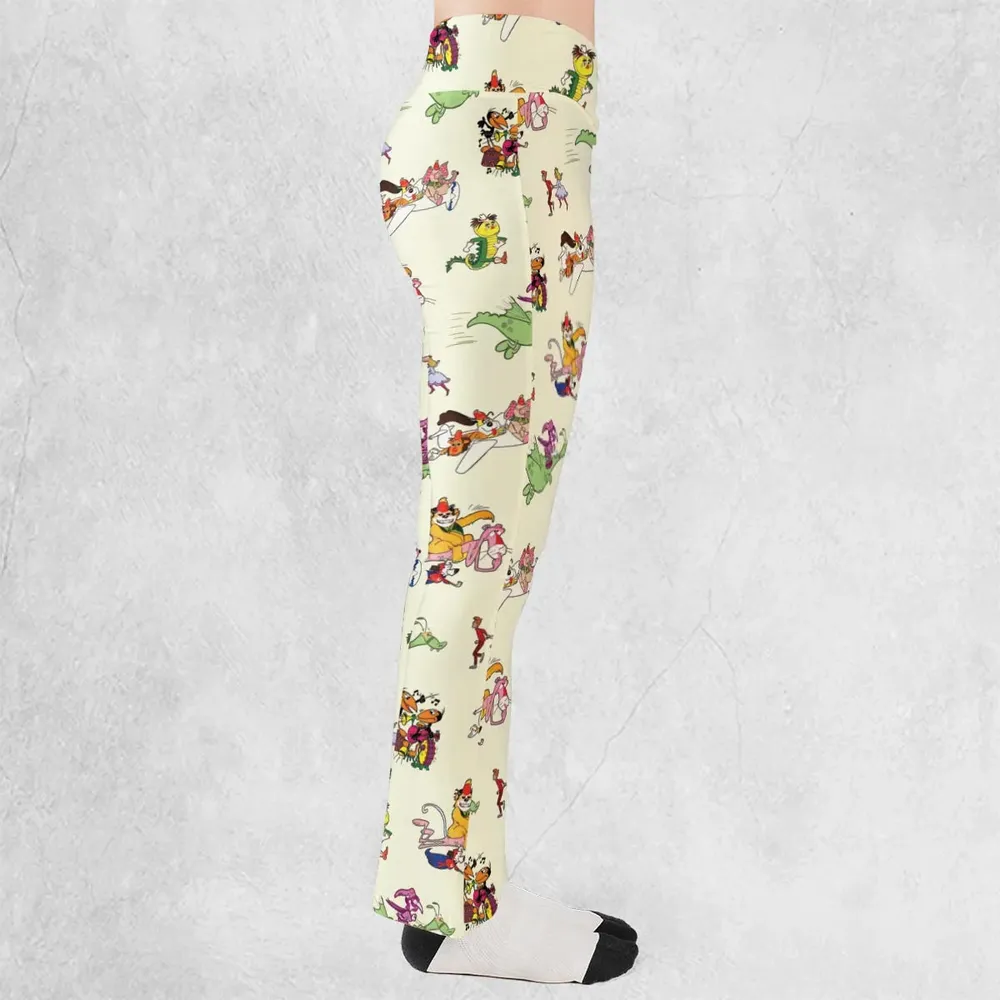 NBC Vintage Cartoon Flare Leggings - 2