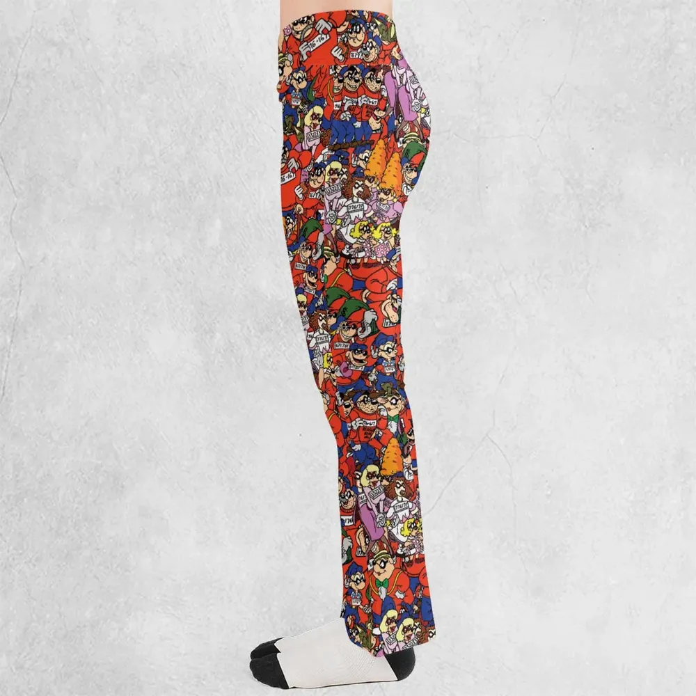 Beagle Boys Patterns Flare Leggings - 3