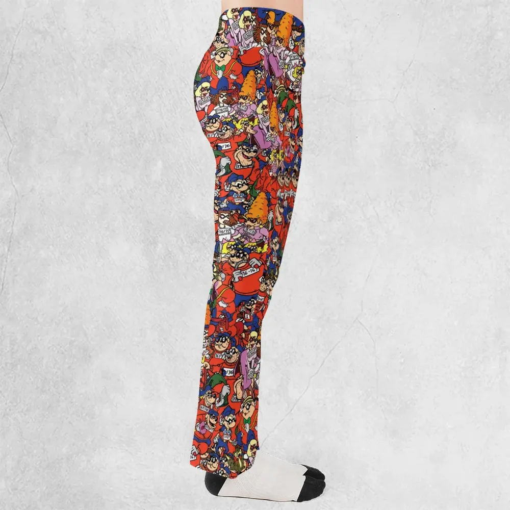 Beagle Boys Patterns Flare Leggings - 2