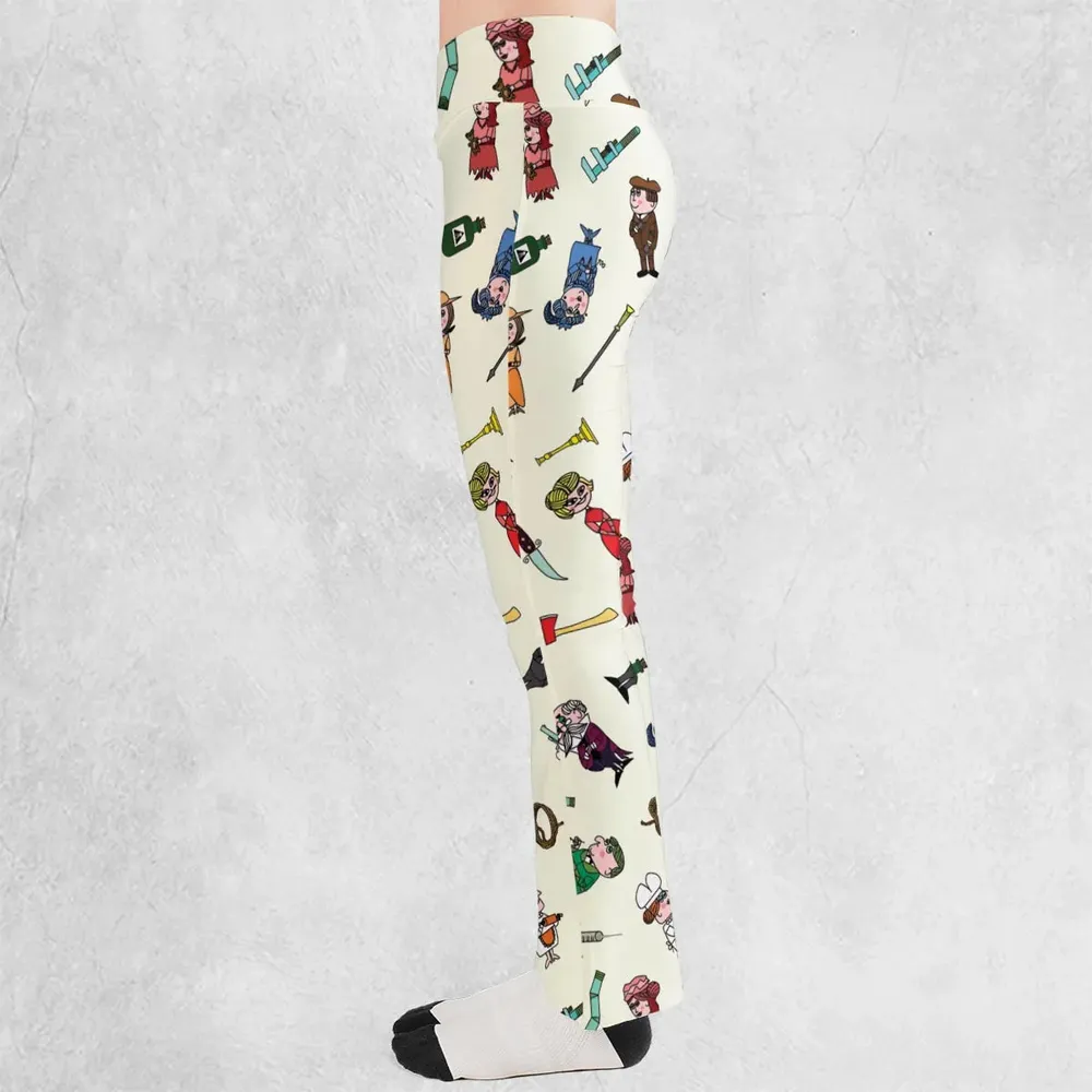 Clue Board Game Characters Flare Leggings - 3