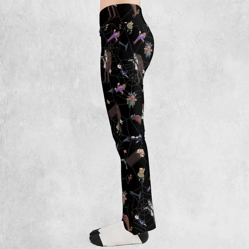 Groovie Addams Family  Cartoon Characters Flare Leggings - 3