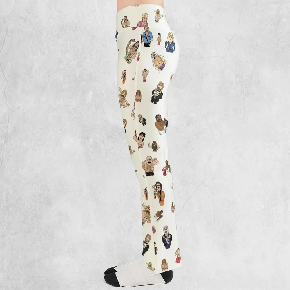 Old School Pro Wrestling Flare Leggings - 3