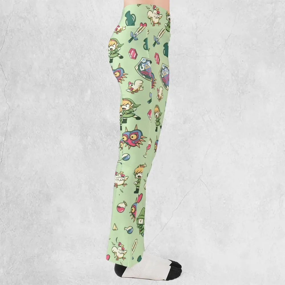 Let's Roll Link The Legend of Zelda Flare Leggings - 2