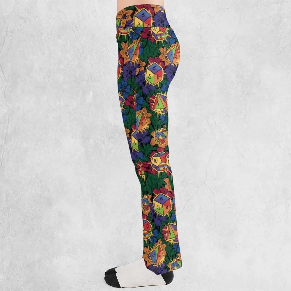 Tropical Dice DnD Flare Leggings - 3