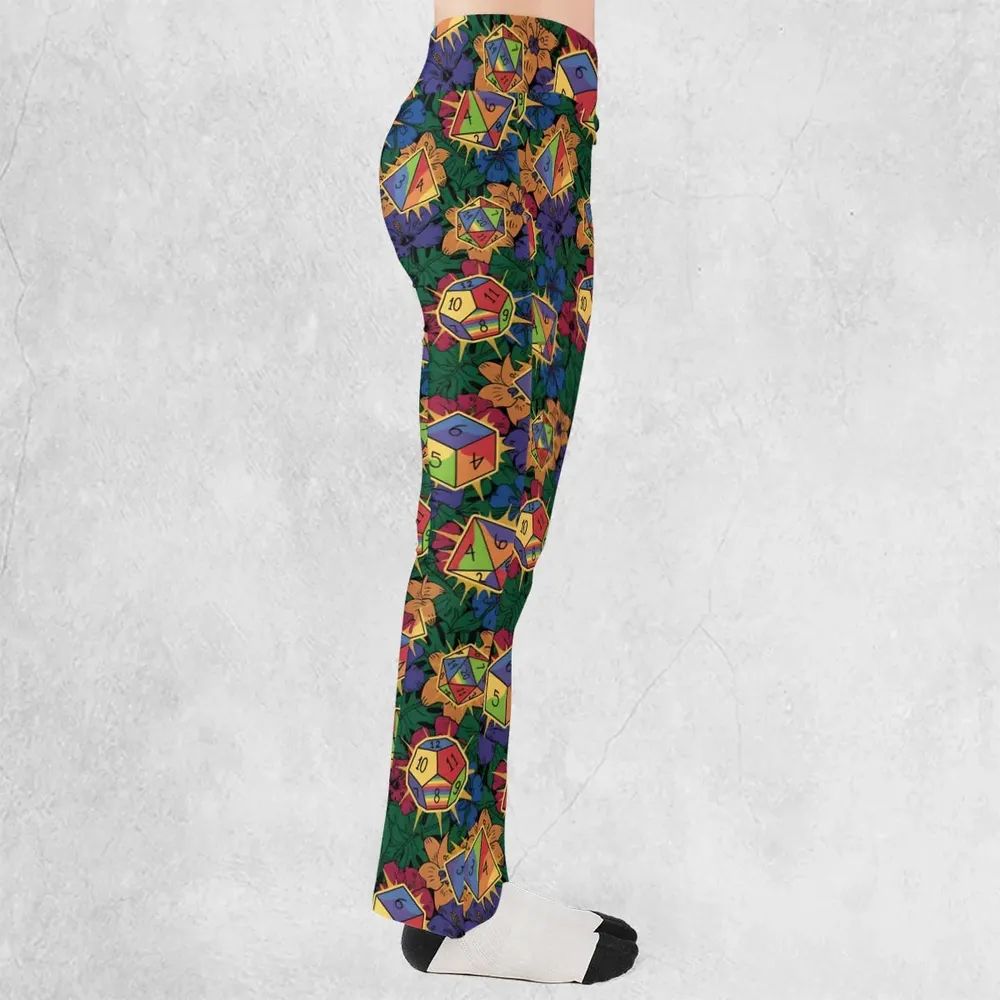 Tropical Dice DnD Flare Leggings - 2