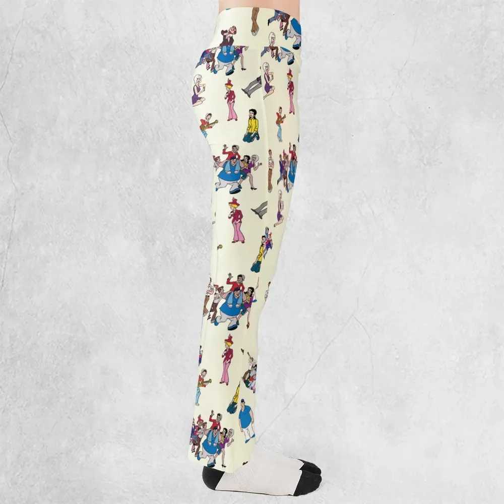 The New Adventures of Gilligan Pattern Flare Leggings - 2