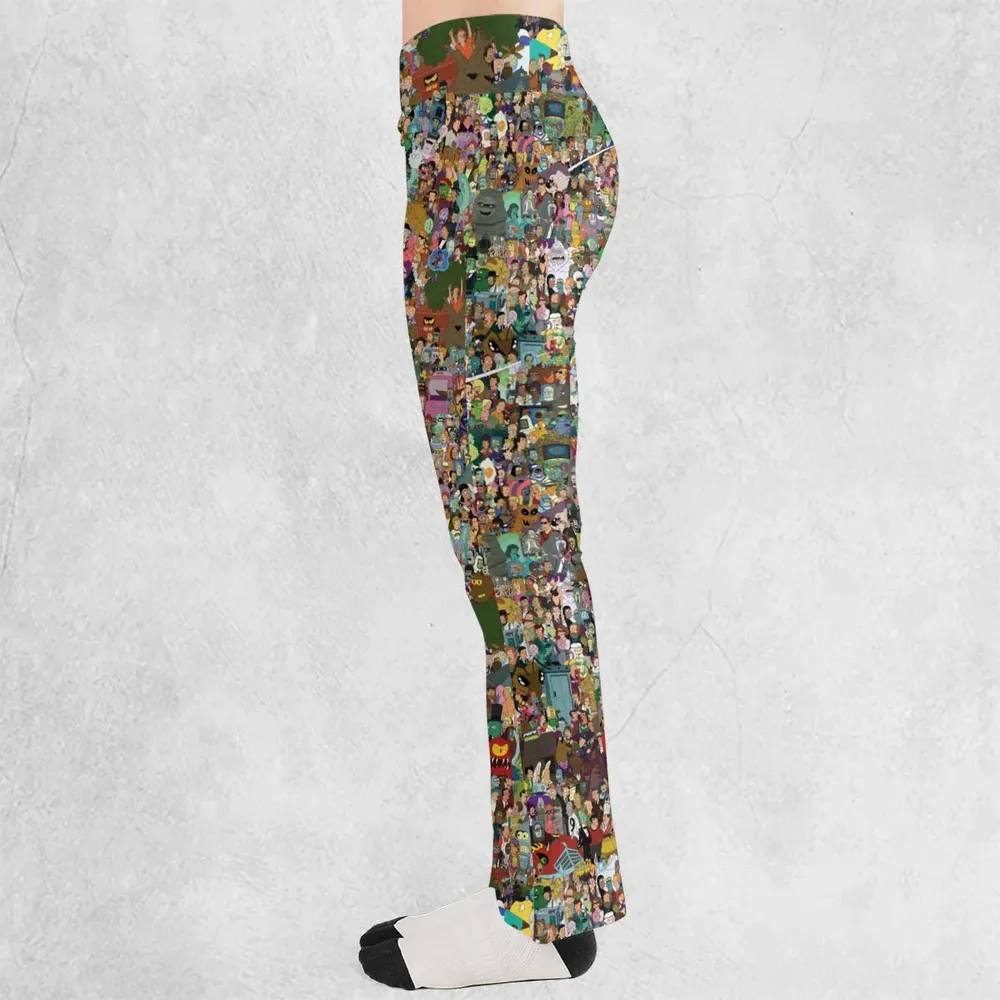 Futurama Characters Flare Leggings - 3