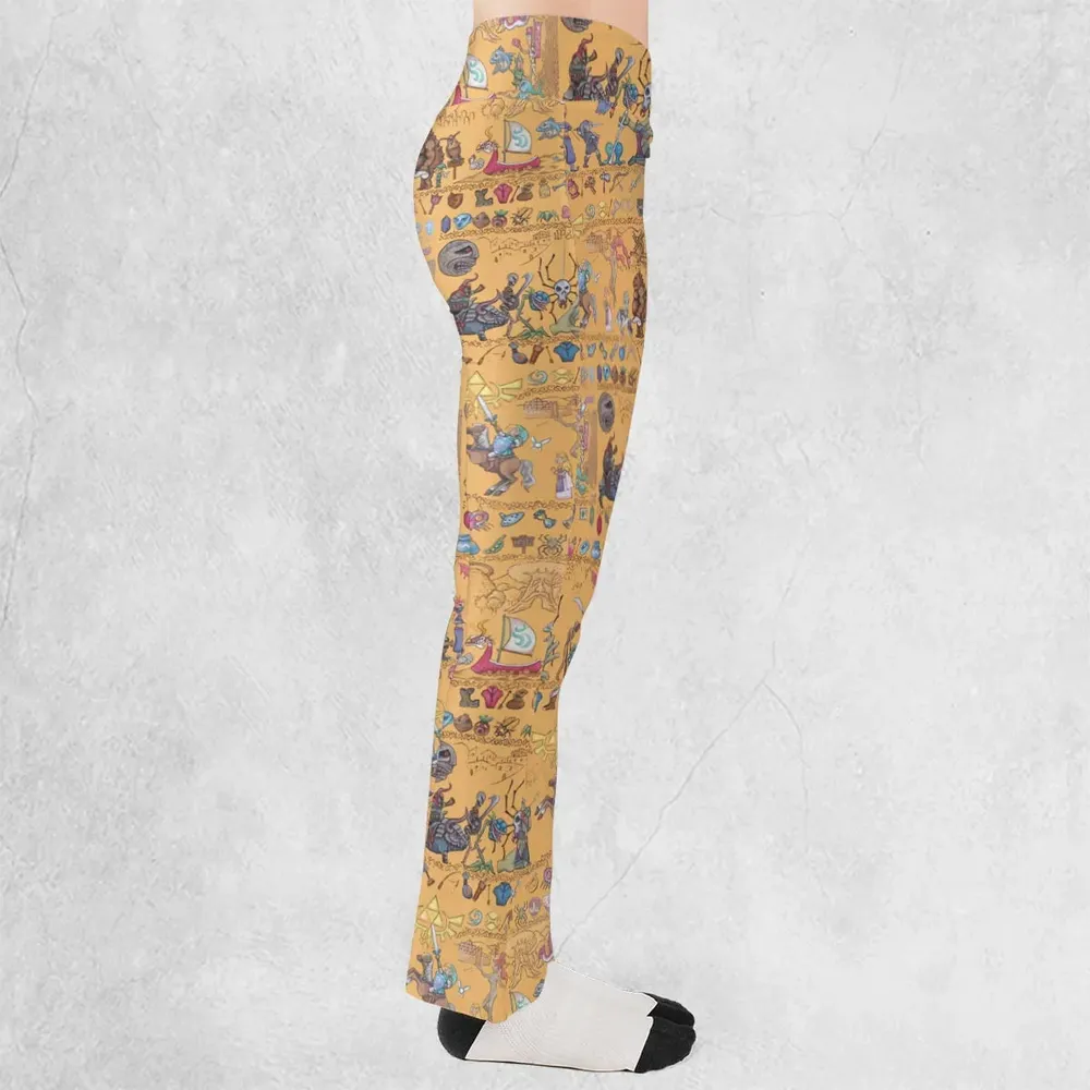 Link's Journey Tapestry The Legend Of Zelda Flare Leggings - 2